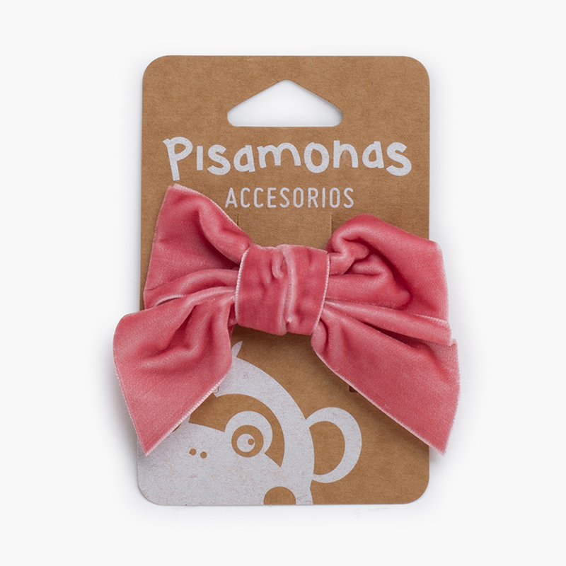 Lazo terciopelo pico pato Rosa Francia