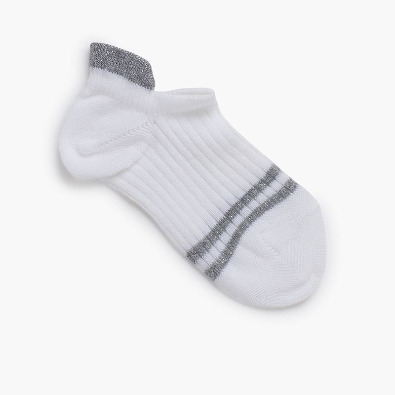Calcetines invisibles rayas brillo Aluminio