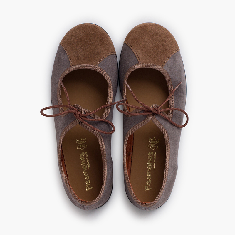 Merceditas bicolor lazo fino Gris