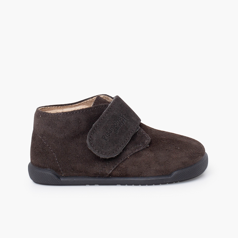 Botitas barefoot serraje cierre adherente Gris