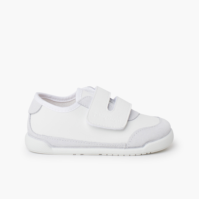 Deportivas barefoot combinadas piso blanco Blanco