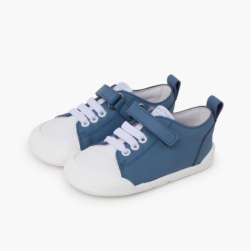 Zapatillas Blanditos Cordones y Tira Adherente Azul