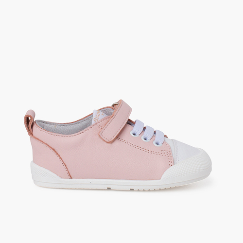 Zapatillas Blanditos Cordones y Tira Adherente Rosa