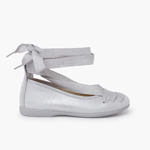 Bailarinas goyescas con cintas brillo Plata
