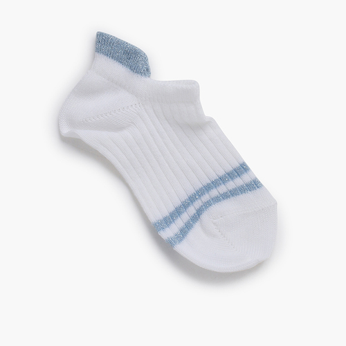 Calcetines invisibles rayas brillo Celeste