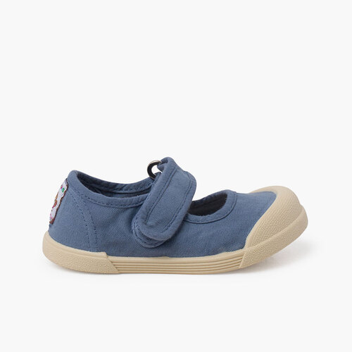 Merceditas barefoot lona blanditas Azul