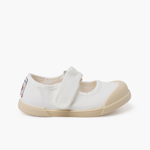 Merceditas barefoot lona blanditas Blanco