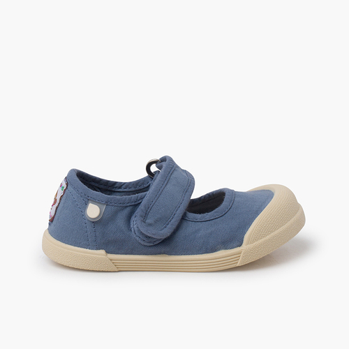 Merceditas barefoot lona blanditas Azul