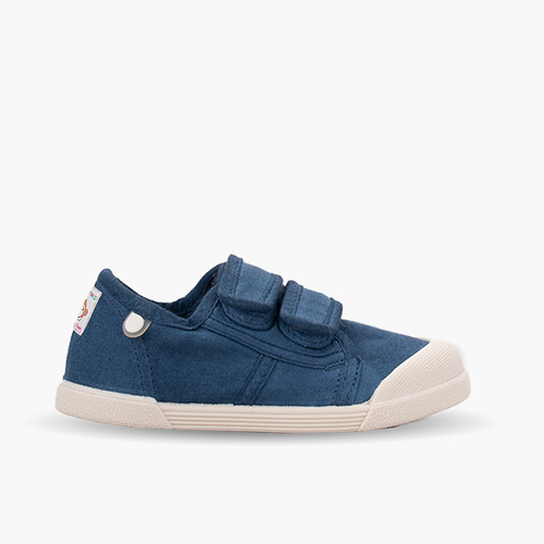 Zapatillas puntera barefoot cierre adherente Azul Marino
