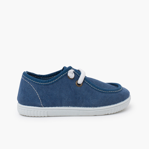 Náuticos wallaby suela fina cordones elásticos Azul Marino