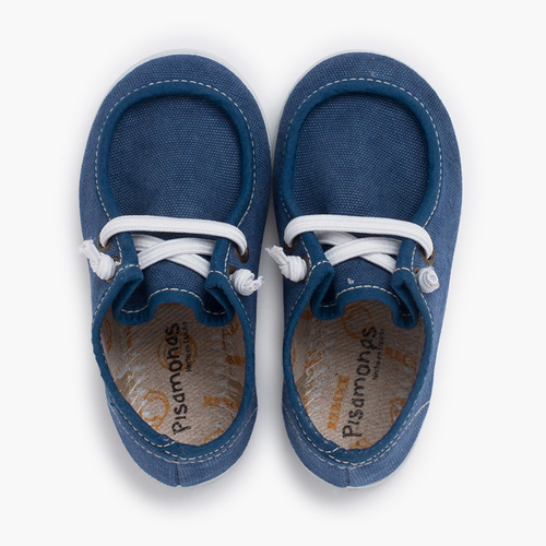 Náuticos wallaby suela fina cordones elásticos Azul Marino