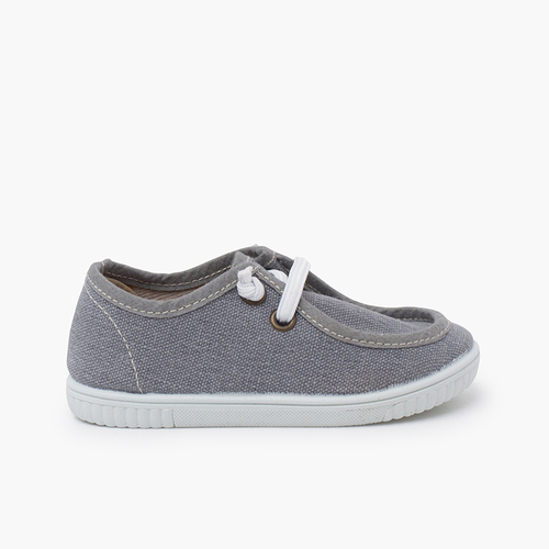 Náuticos wallaby suela fina cordones elásticos Gris
