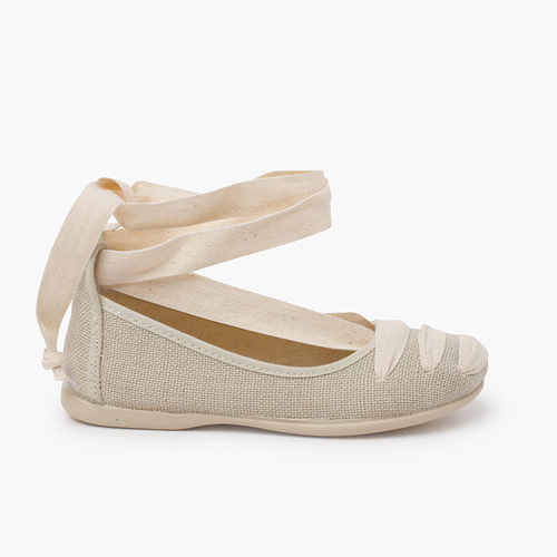 Bailarinas goyescas lino cintas Crudo