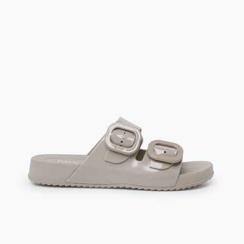 Sandalias Habana doble hebilla brillo Arena