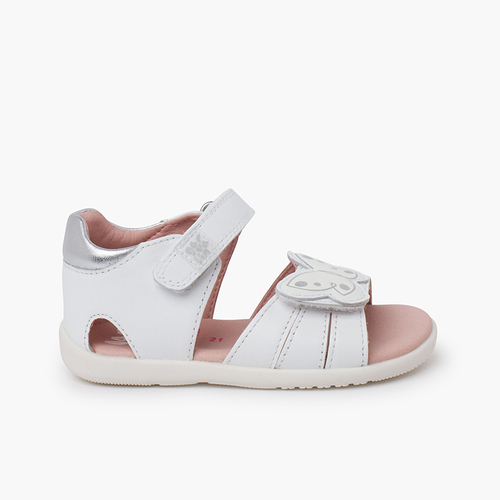 Sandalias niña mariposa primeros pasos Blanco
