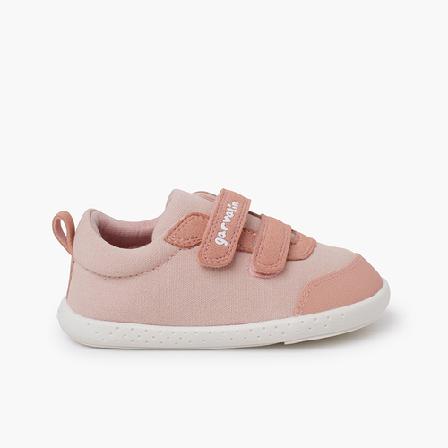 Zapatillas lona soft doble tira adherente Rosa