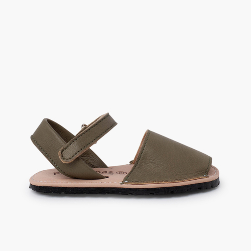 Menorquinas blanditas niños suela flexible Verde Oliva
