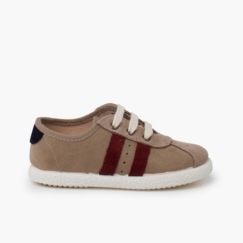  Sneakers niños combinadas serraje serratex Topo