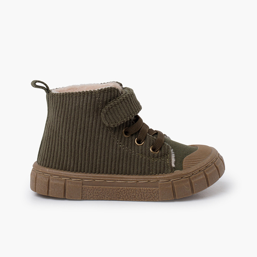 Bota Garvalín pana cordones elásticos  Kaki