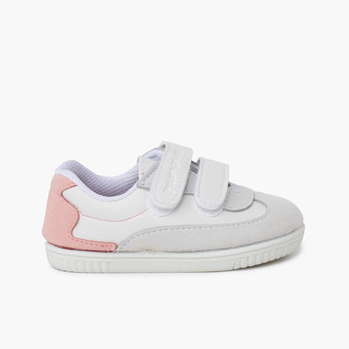 Deportivas blanditas mínimal talonera colores Rosa