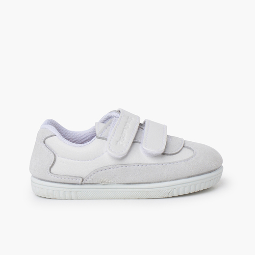 Deportivas blanditas mínimal talonera colores Blanco