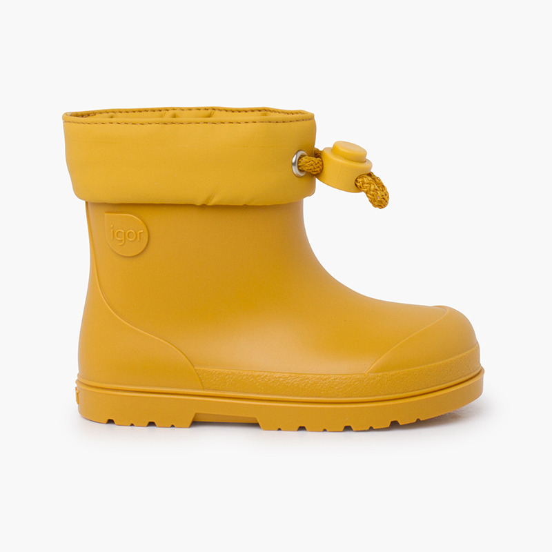 Bottes de pluie barefoot à cordon réglable Jaune
