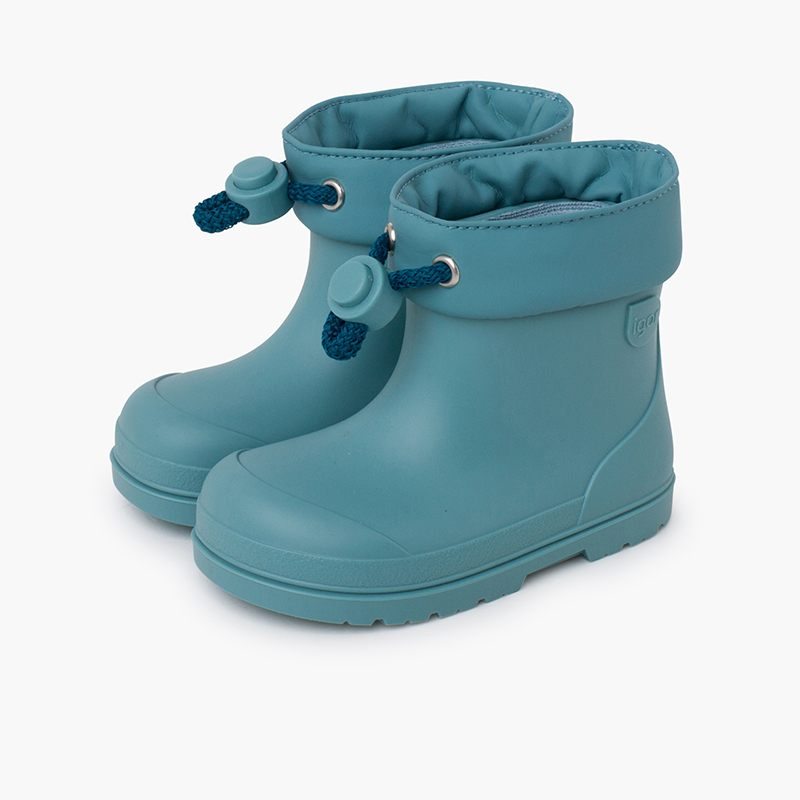 Bottes de pluie barefoot à cordon réglable Turquoise