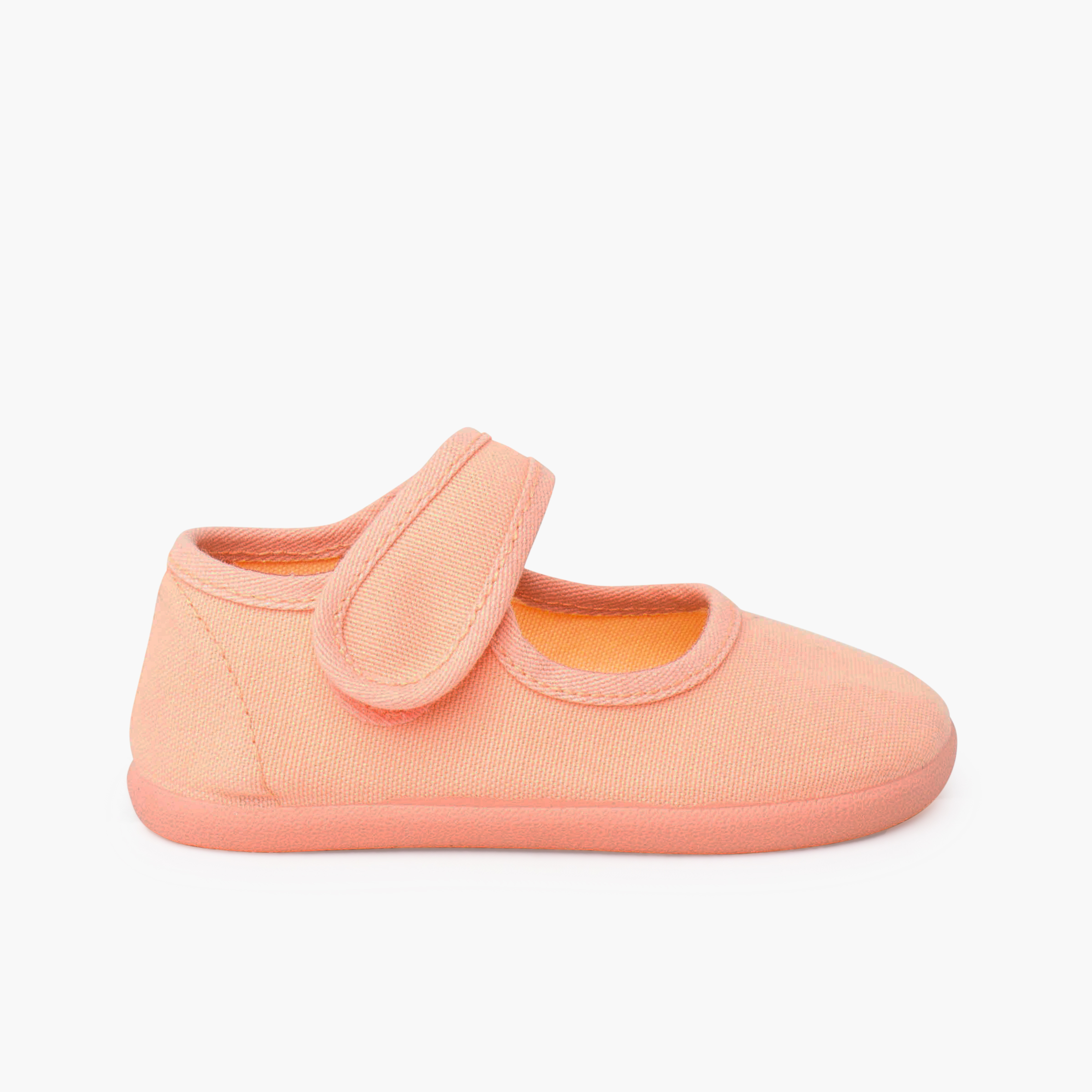 Babies barefoot en toile fermeture large Mandarina