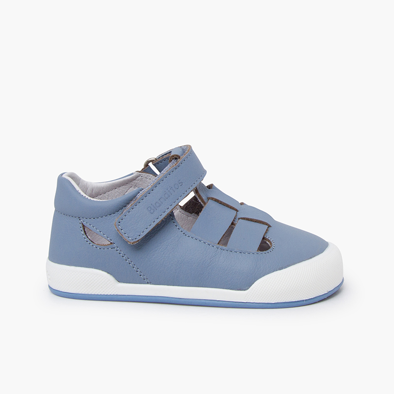 Pepitos sandalias barefoot Blanditos Azul