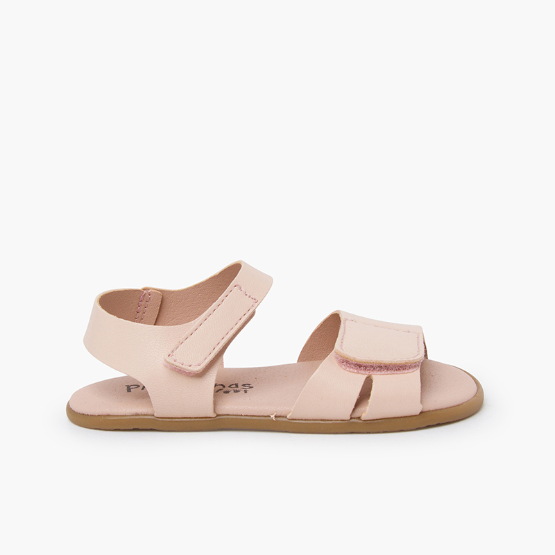 Sandalias barefoot piel pala adherente Rosa Nude