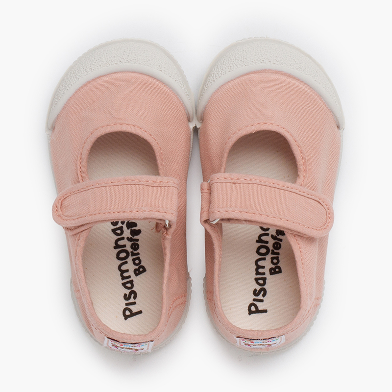 Babies barefoot en toile lavée Rose Pâle