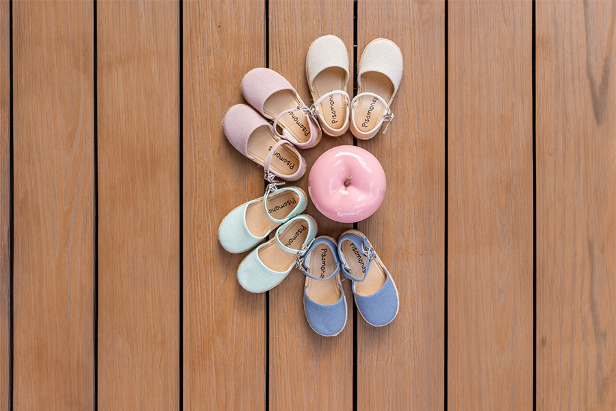 Alpargatas lino suela plana hebilla