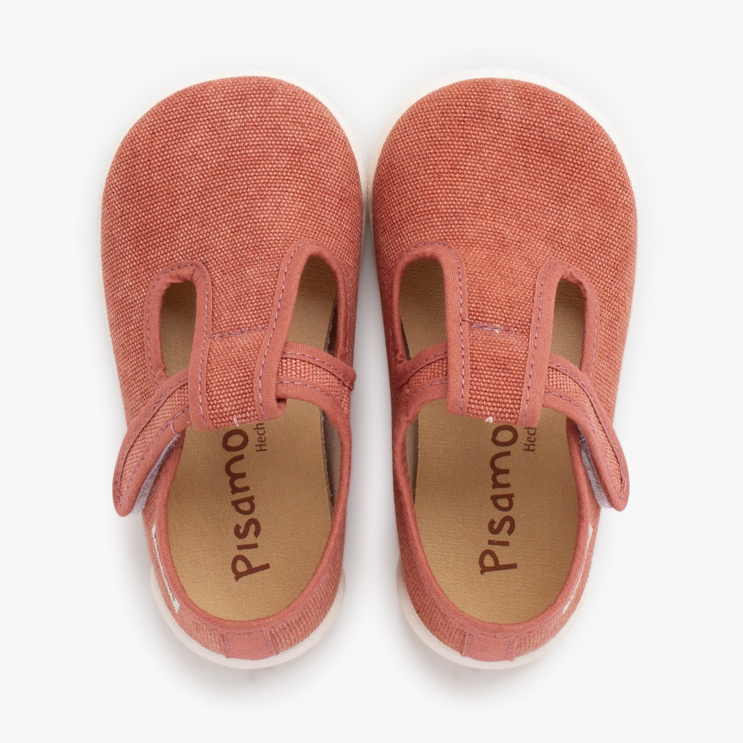 Chaussures salomés barefoot toile canvas à scratch arcilla