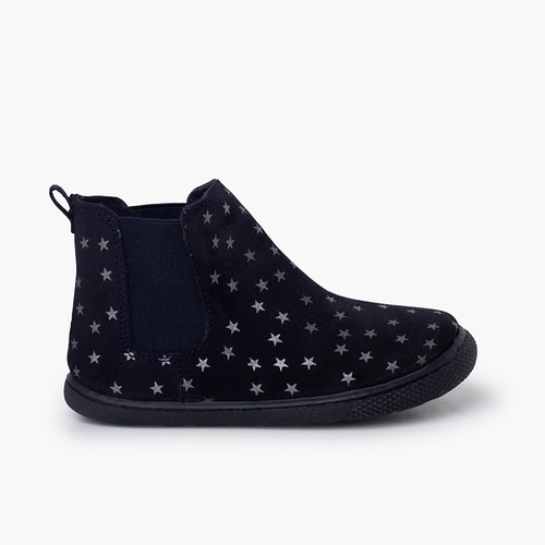 Botas barefoot niña con estrellas Azul Marino