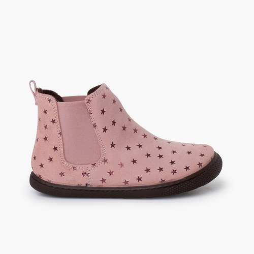 Botas barefoot niña con estrellas Rosa