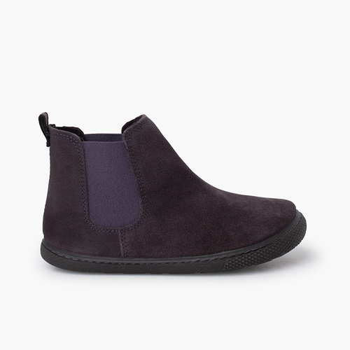 Botas barefoot serraje tipo chelsea Gris