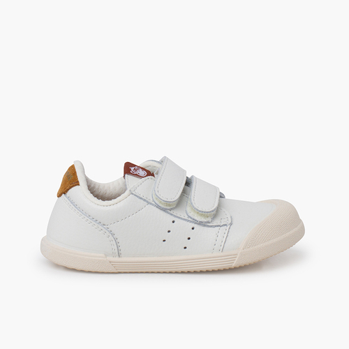 Zapatillas piel estilo tenis barefoot Camel