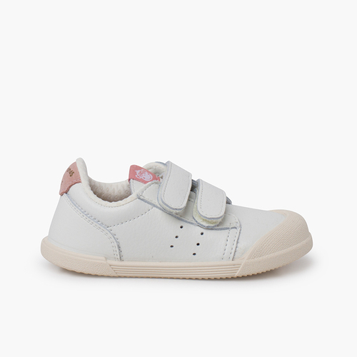 Zapatillas piel estilo tenis barefoot Rosa Viejo