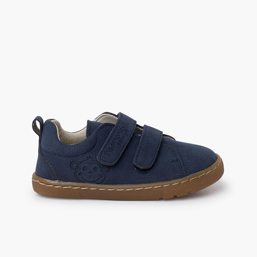 Zapatillas barefoot tipo piel grabada Azul Marino
