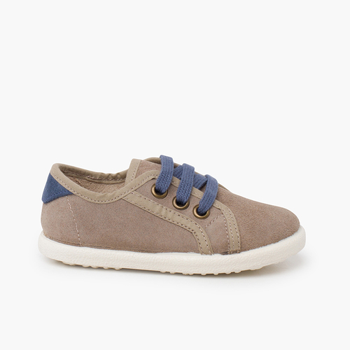 Sneakers serraje combinadas Piedra