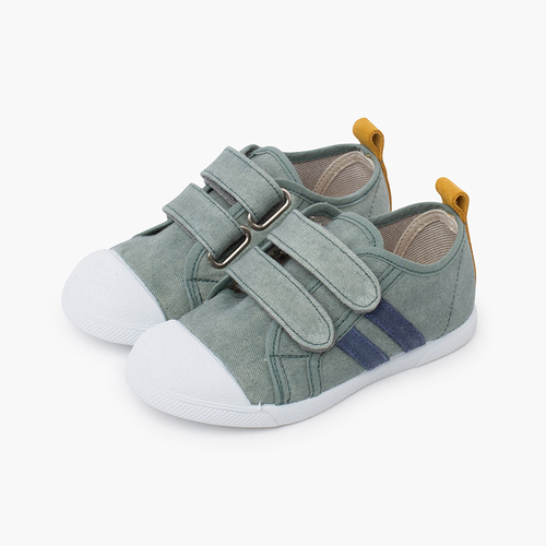 Zapatillas blanditas lona eco combinadas Verde Eucalipto