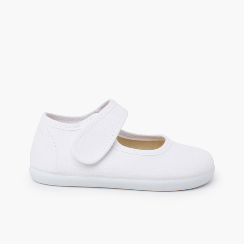 Merceditas barefoot lino fino Blanco