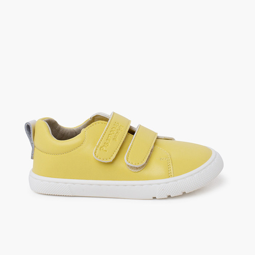Zapatillas barefoot colores doble tira adherente Amarillo