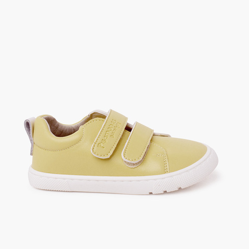 Zapatillas barefoot colores doble tira adherente Amarillo