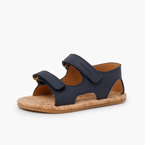 Sandalias niños piso corcho Blanditos Azul Marino