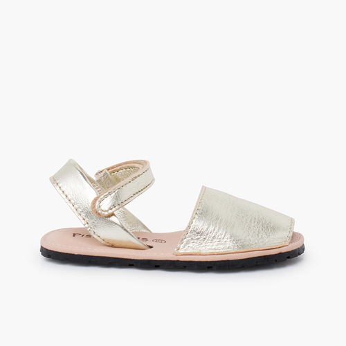 Menorquinas metalizadas blanditas suela flexible Oro