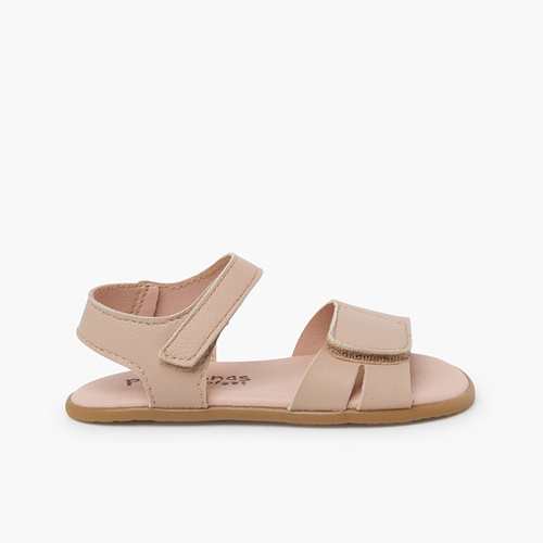 Sandalias barefoot piel pala adherente Beige