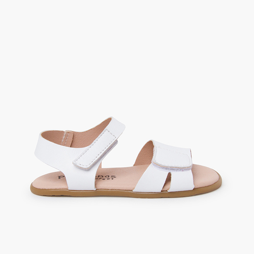 Sandalias barefoot piel pala adherente Blanco