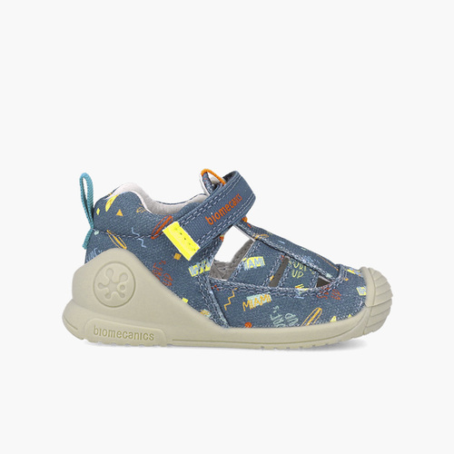 Sandalias Biomecanics primeros pasos estampado Azul