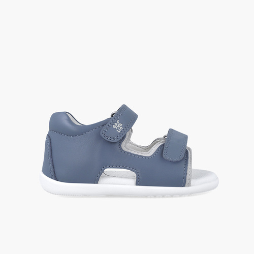 Sandalias unisex Garvalín doble cierre adherente Azul Petróleo